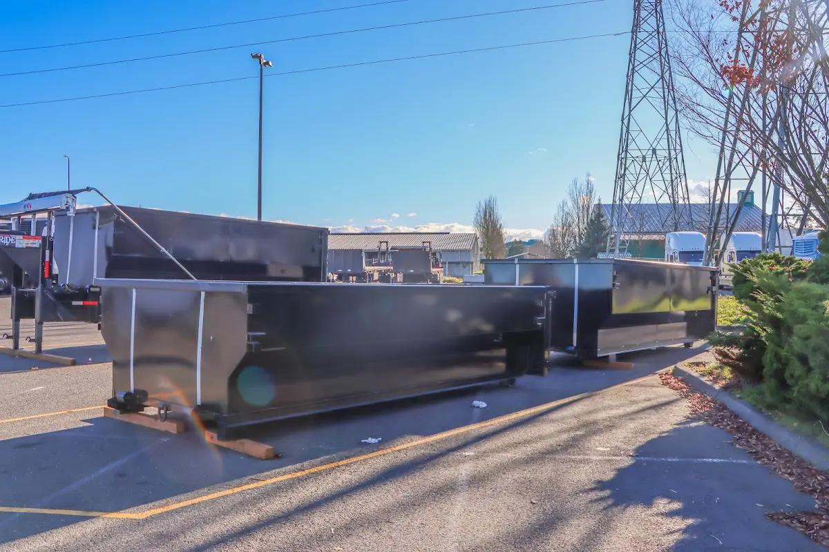 Roll-off dumpster ready for waste disposal at job site for Residential Dumpster Rental in Pevely